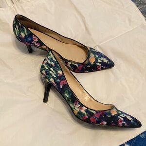 Nine West Multicolor Floral Heels